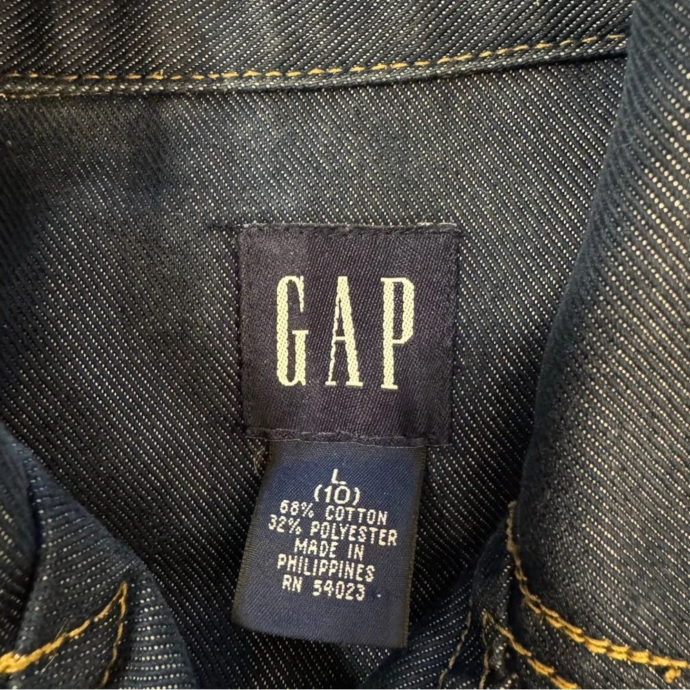 GAP Denim Button‎ Up Jacket Girls Size Large (10) Dark Wash